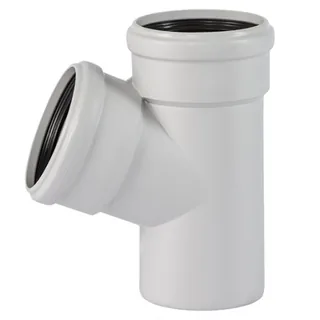 Тройник, Ostendorf, Skolan Safe, SKEA, 67°, 50(58), 50(58), PP-MD, цвет-RAL 7035 светло-серый