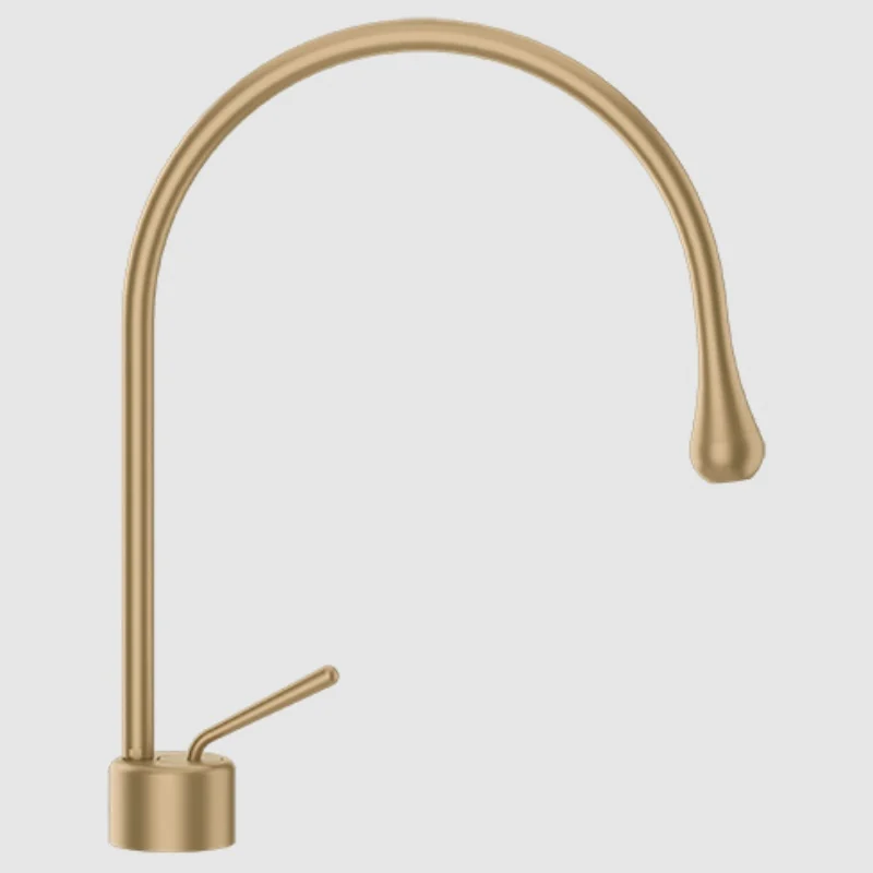 Смеситель для раковины, Gessi, Goссia, цвет-Warm Bronze Brushed PVD