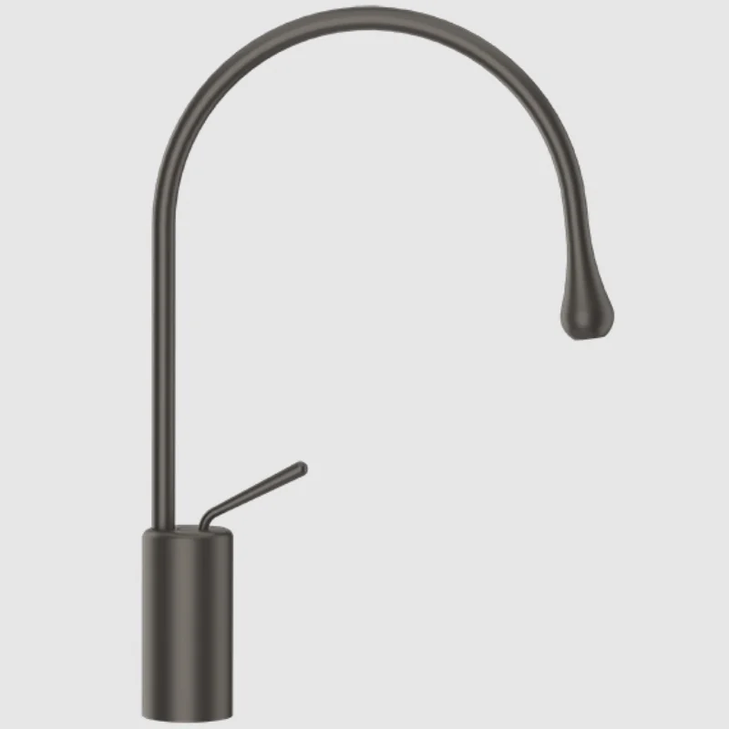 Смеситель для раковины, Gessi, Goссia, на раковину/столешницу, цвет-Black Metal Brushed PVD