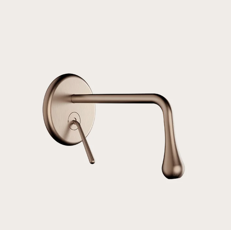 Смеситель для раковины, Gessi, Goссia, цвет-Copper Brushed PVD
