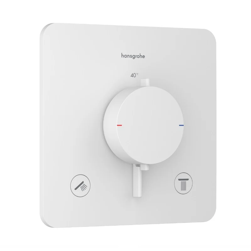 Смеситель для душа, Hansgrohe, Ecostat Comfort Q, на 2 потребителя, цвет-белый матовый