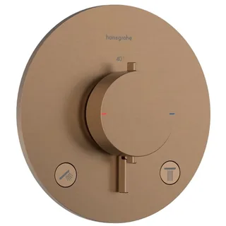 Смеситель для душа, Hansgrohe, Ecostat Comfort, на 2 потребителя, цвет-бронза шлифованна