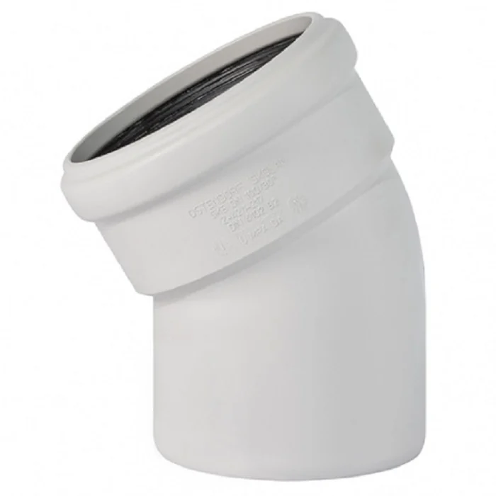 Отвод, Ostendorf, Skolan Safe, SKB, 30°, 200, PP-MD, цвет-RAL 7035 светло-серый