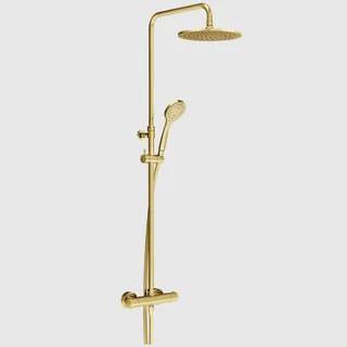 Душевая стойка, Gessi, Minimalistic shower, цвет-Gold PVD