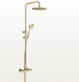Душевая стойка, Gessi, Minimalistic shower, цвет-Brass PVD