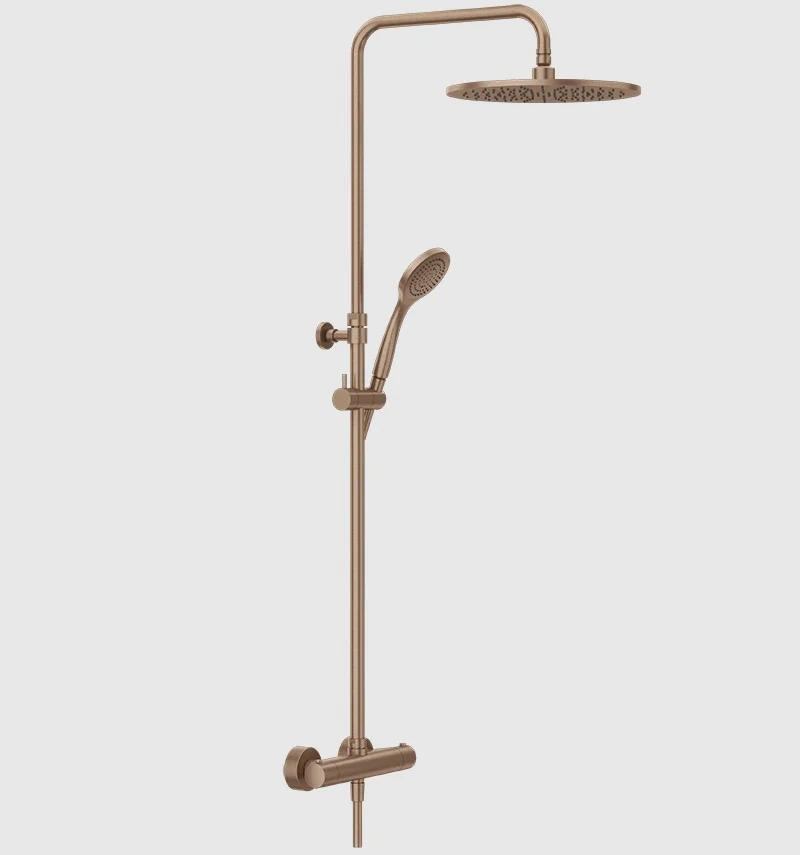 Душевая стойка, Gessi, Minimalistic shower, цвет-Copper Brushed PVD