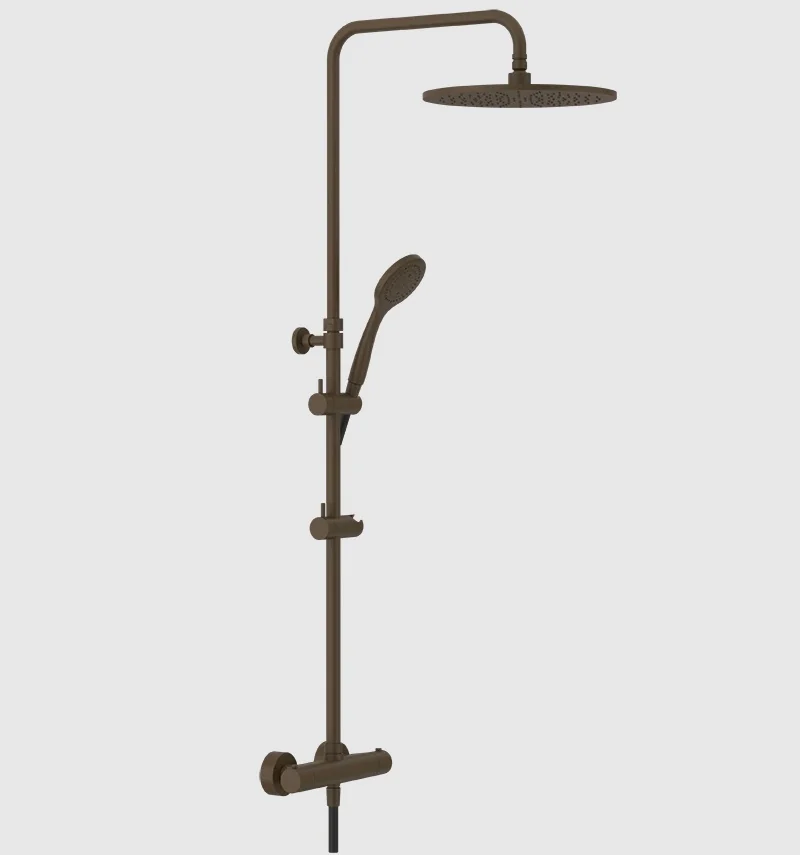 Душевая стойка, Gessi, Minimalistic shower, цвет-Dark Bronze