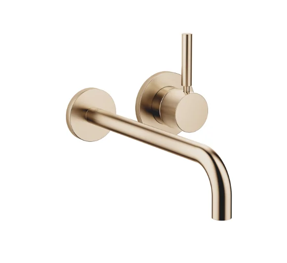 Смеситель для раковины, Dornbracht, Meta, настенный встраиваемый, цвет-Light Gold сатинированный