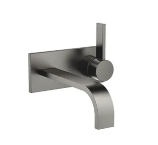 Смеситель для раковины, Dornbracht, MEM, настенный встраиваемый, цвет-Dark Platinum сатинированная