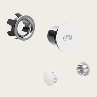 Комплект заглушек, Gessi, декоративная пробка для перелива с пробками для боковых отверстий, цвет-хром