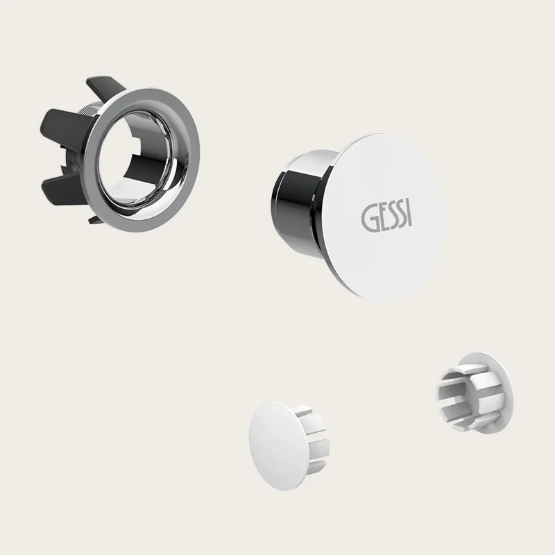Комплект заглушек, Gessi, декоративная пробка для перелива с пробками для боковых отверстий, цвет-хром