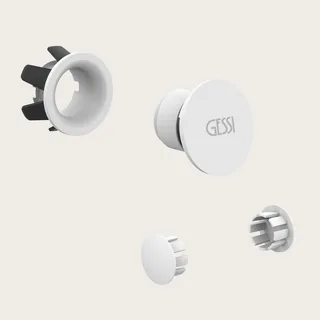 Комплект заглушек, Gessi, декоративная пробка для перелива с пробками для боковых отверстий, белый матовый — иконка