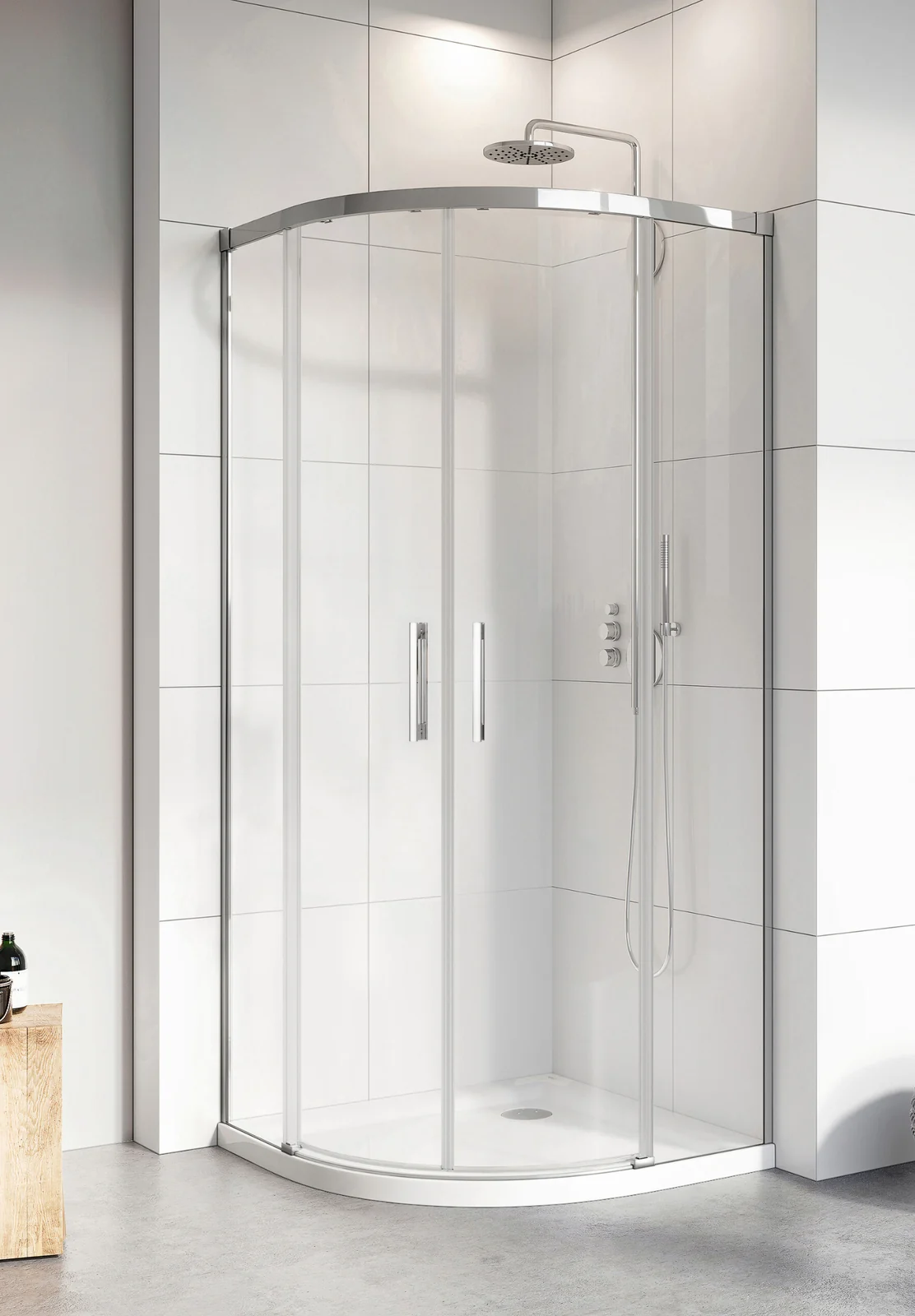 Боковые стенки, Radaway, Idea PDD, в комплекте-2 шт., левая и правая, шв 800/1200*2005, хром, цвет стекла-прозрачный, Easy Clean