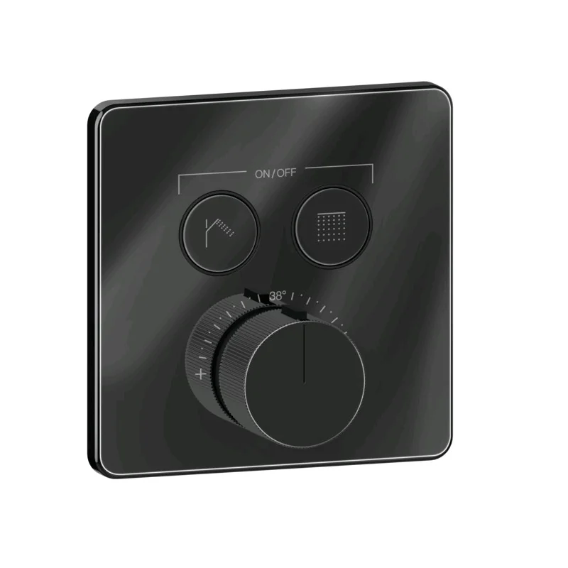 Смеситель для душа, Gessi, HI-FI Comfort, на 2 потребителя, цвет-Black Metal PVD