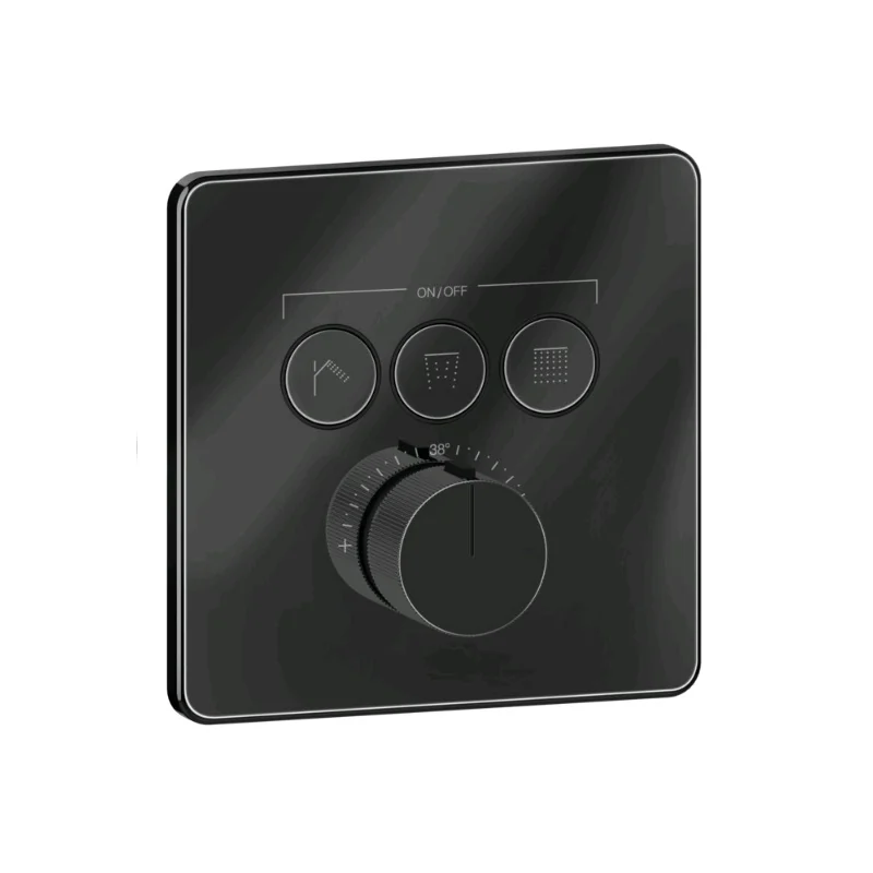 Смеситель для душа, Gessi, HI-FI Comfort, на 3 потребителя, цвет-Black Metal PVD