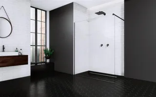 Душевая перегородка, Radaway, Modo New II, шв 800*2000, черный, цвет стекла-прозрачный, Easy Clean — иконка
