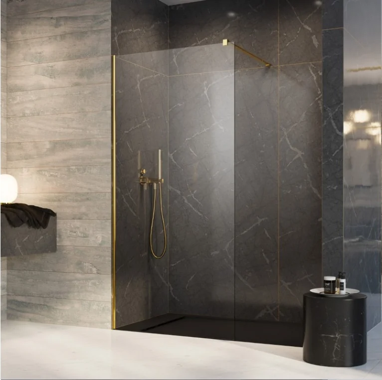 Душевая перегородка, Radaway, Modo New II, шв 1500*2000, золото брашированное, цвет стекла-прозрачный, Easy Clean