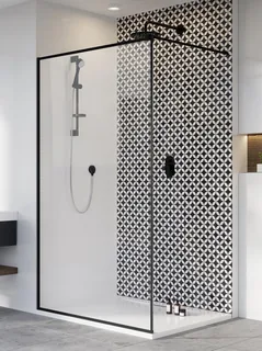 Душевая перегородка, Radaway, Modo X II, шв 1500*2000, цвет фурнитуры-черный матовый, цвет стекла-Frame, Easy Clean — иконка