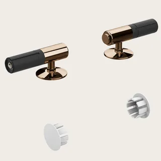 Петли плавного закрывания и пробки для боковых отверстий, Gessi, для сиденья для унитаза, цвет-Copper PVD