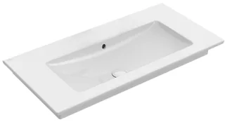 Раковина, Villeroy&Boch, Venticello, шгв 1000*500*120, отверстия для смесителя-отсутствуют, CeramicPlus, цвет-альпийский белый