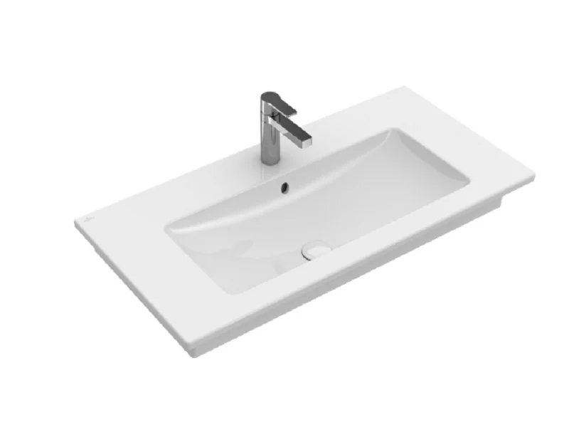 Раковина, Villeroy&Boch, Venticello, шгв 1000*500*165, отверстия для смесителя-1 сквозное, 2 промаркированных, CeramicPlus, цвет-камень белый