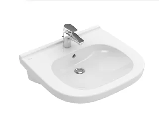 Раковина, Villeroy&Boch, O'Novo Vita, шг 610*550, отверстия для смесителя-1, цвет-альпийский белый