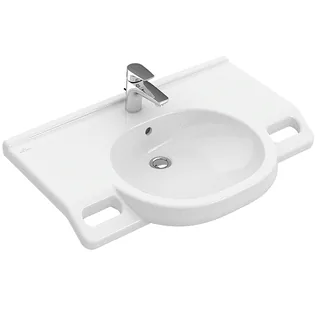 Раковина, Villeroy&Boch, O'Novo Vita, шгв 800*550*190, отверстия для смесителя-1, цвет-альпийский белый