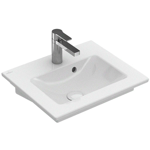 Раковина, Villeroy&Boch, Venticello, шгв 500*420*100, отверстия для смесителя-1, CeramicPlus, цвет-альпийский белый