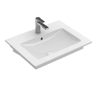 Раковина, Villeroy&Boch, Venticello, шгв 600*500*120, отверстия для смесителя-1 сквозное, 2 промаркированных, цвет-альпийский белый