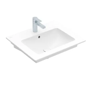 Раковина, Villeroy&Boch, Venticello, шгв 600*500*120, отверстия для смесителя-1 сквозное, 2 промаркированных, цвет-альпийский белый