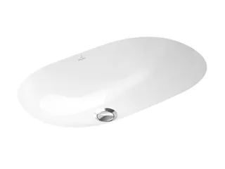 Раковина, Villeroy&Boch, O'Novo, шгв 530*320*200, отверстия для смесителя-отсутствуют, CeramicPlus, цвет-альпийский белый