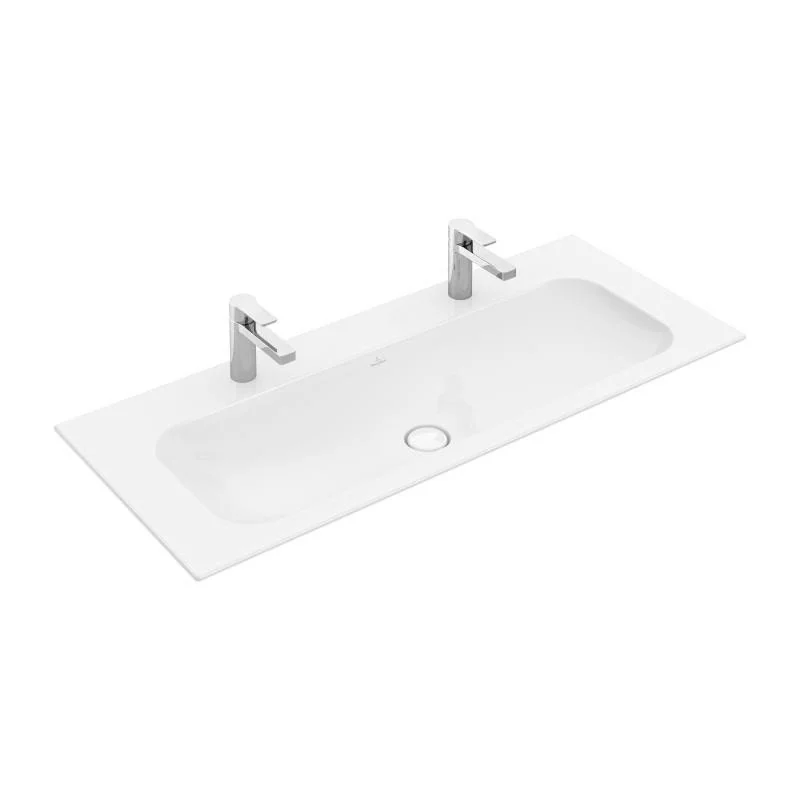 Раковина, Villeroy&Boch, Finion, шгв 1000*500*100, отверстия для смесителя-2, CeramicPlus, цвет-альпийский белый