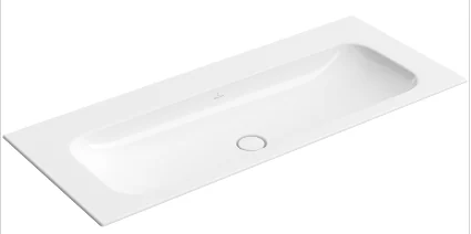 Раковина, Villeroy&Boch, Finion, шгв 1200*500*100, отверстия для смесителя-отсутствуют, CeramicPlus, цвет-камень белый