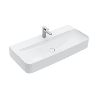 Раковина, Villeroy&Boch, Finion, шгв 1000*470*105, отверстия для смесителя-1 сквозное, 2 промаркированных, CeramicPlus, цвет-альпийский белый