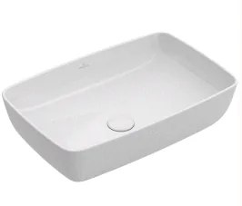 Раковина, Villeroy&Boch, Artis, шгв 580*385*130, отверстия для смесителя-отсутствуют, CeramicPlus, цвет-камень белый