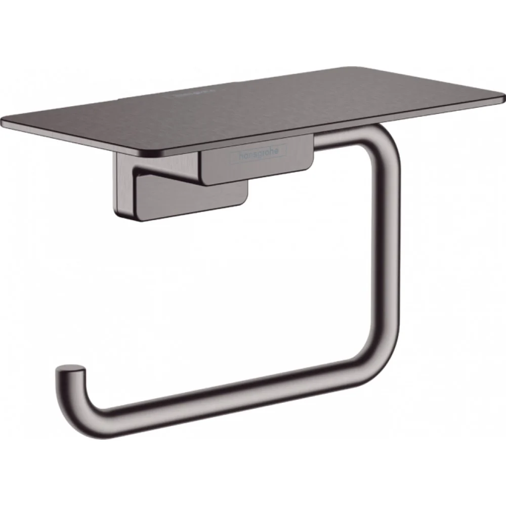 Бумагодержатель, Hansgrohe, AddStoris, шгв 150*80*87, цвет-хром черный шлифованный (матовый)