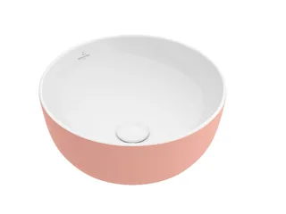 Раковина, Villeroy&Boch, Artis, шгв 430*430*125, отверстия для смесителя-отсутствуют, цвет-Powder