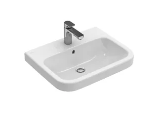 Раковина, Villeroy&Boch, Architectura, шг 600*470, отверстия для смесителя-1 сквозное, 2 промаркированных, цвет-альпийский белый