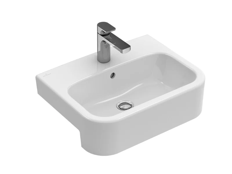 Раковина, Villeroy&Boch, Architectura, шг 550*430, отверстия для смесителя-1, цвет-альпийский белый