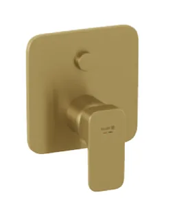 Смеситель для душа, Kludi, Renon, на 1 потребитель, с переключателем-PUSH&SWITCH, цвет-золото брашированное
