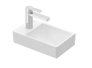 Раковина, Villeroy&Boch, Avento, шгв 360*220*90, справа, отверстия для смесителя-1, цвет-альпийский белый