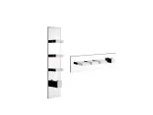 Смеситель для душа, Gessi, Rettangolo Wellness, цвет-Black Metal PVD