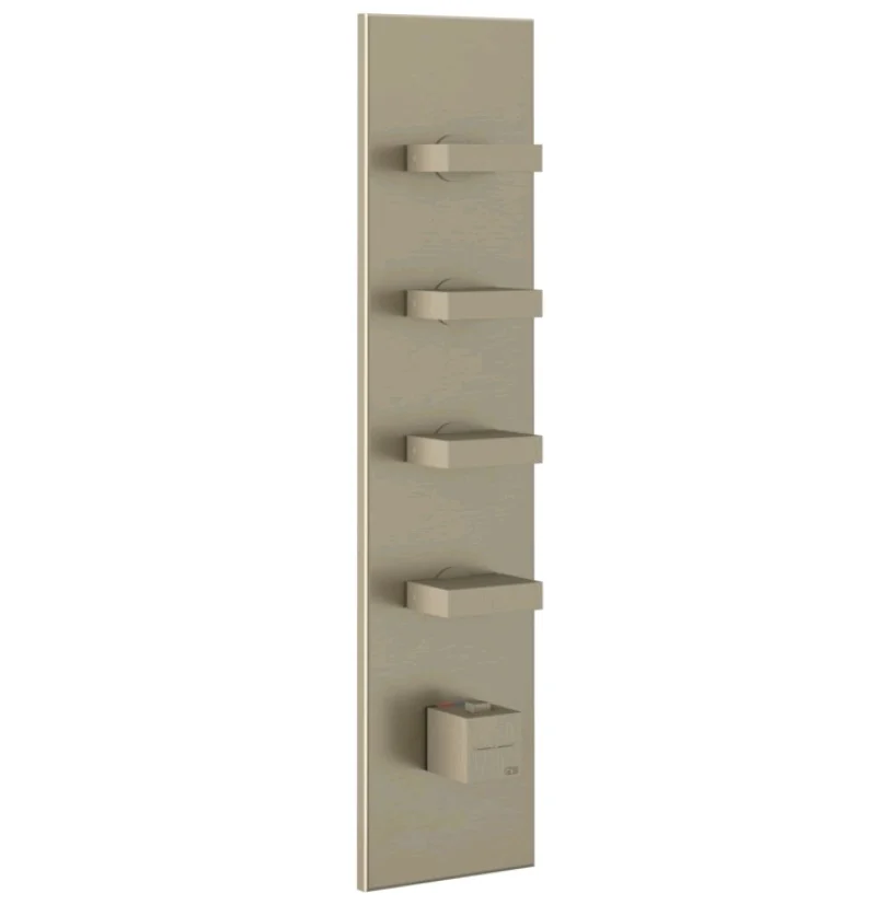 Смеситель для душа, Gessi, на 4 потребителя, цвет-Finox Brushed Nickel