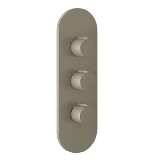 Смеситель для душа, Gessi, на 2 потребителя, цвет-Finox Brushed Nickel