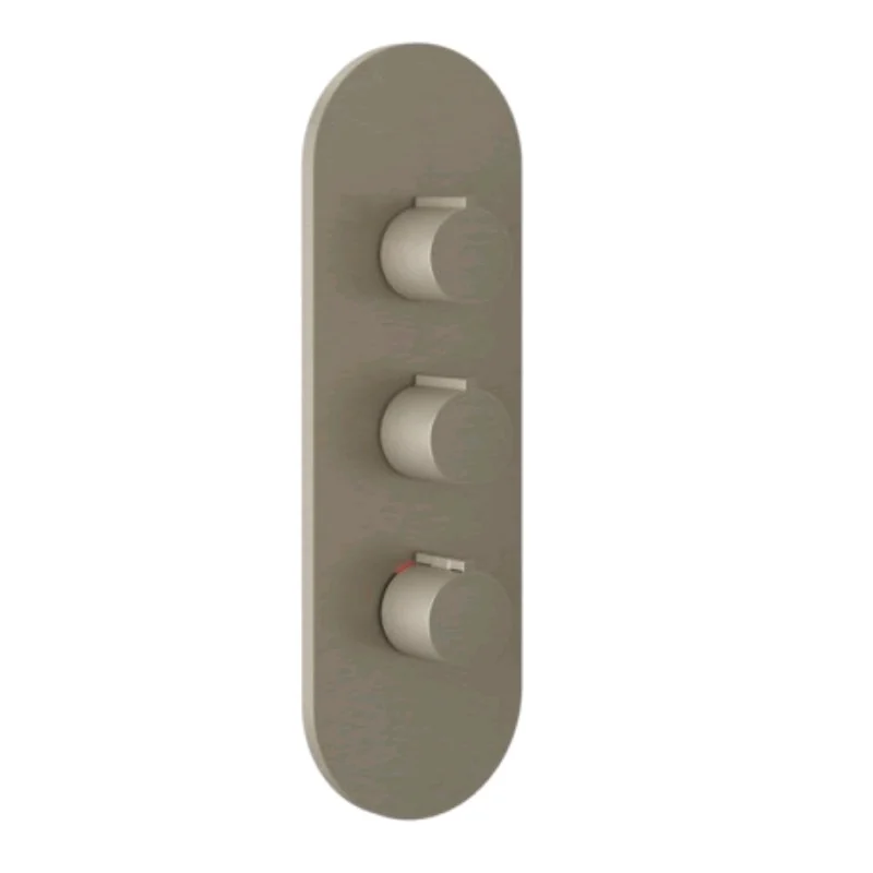 Смеситель для душа, Gessi, на 2 потребителя, цвет-Finox Brushed Nickel