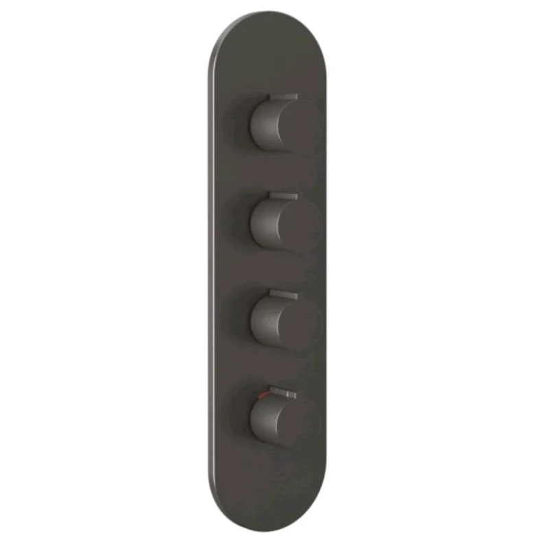 Смеситель для душа, Gessi, на 3 потребителя, цвет-Black Metal Brushed PVD