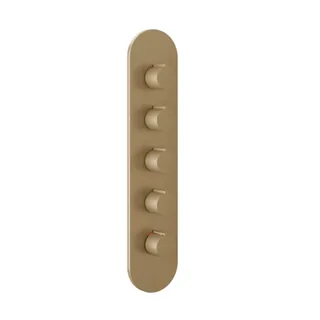 Смеситель для душа, Gessi, на 4 потребителя, цвет-Warm Bronze Brushed PVD
