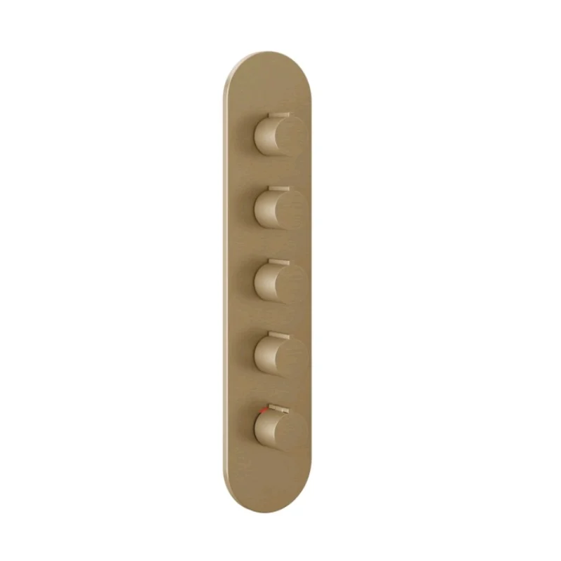 Смеситель для душа, Gessi, на 4 потребителя, цвет-Warm Bronze Brushed PVD