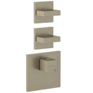 Смеситель для душа, Gessi, на 2 потребителя, цвет-Finox Brushed Nickel