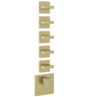 Смеситель для душа, Gessi, на 5 потребителей, цвет-Brushed Brass PVD